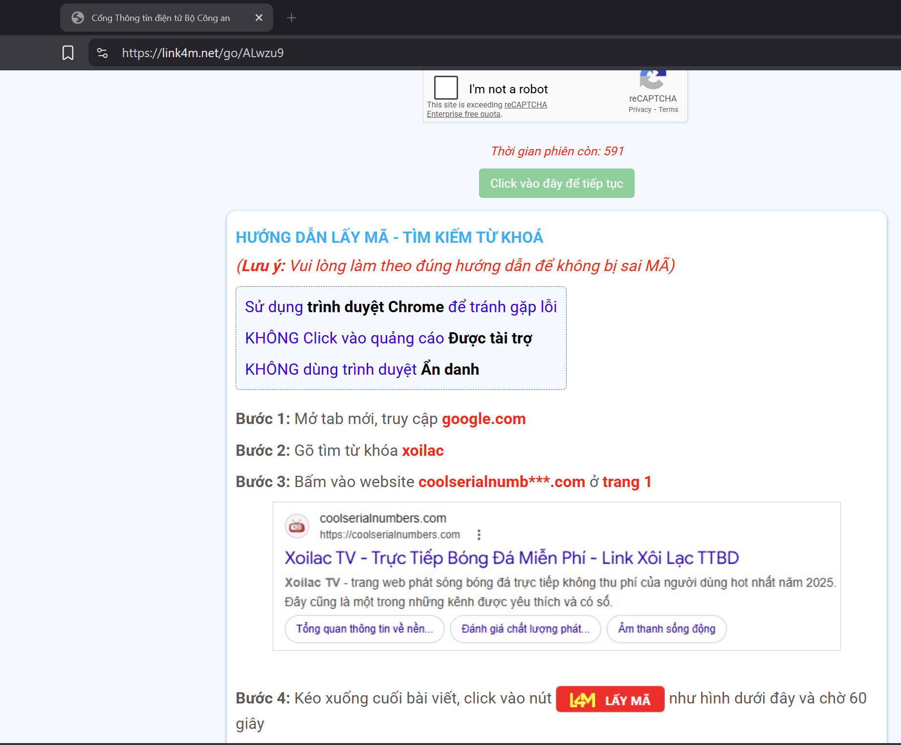 Nội dung lừa đảo